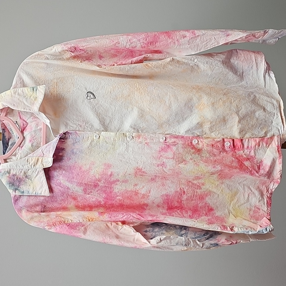 Vibe Button Down Tie-Dye Shirt